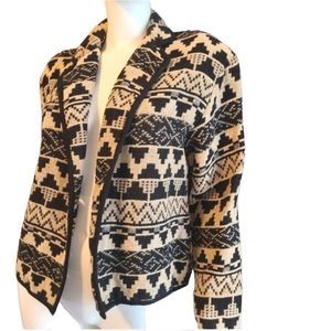 Boho Aztec Woven Jacket size Small